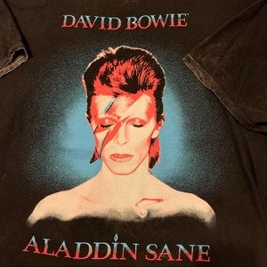 David Bowie Vintage style Acid wash shirt
